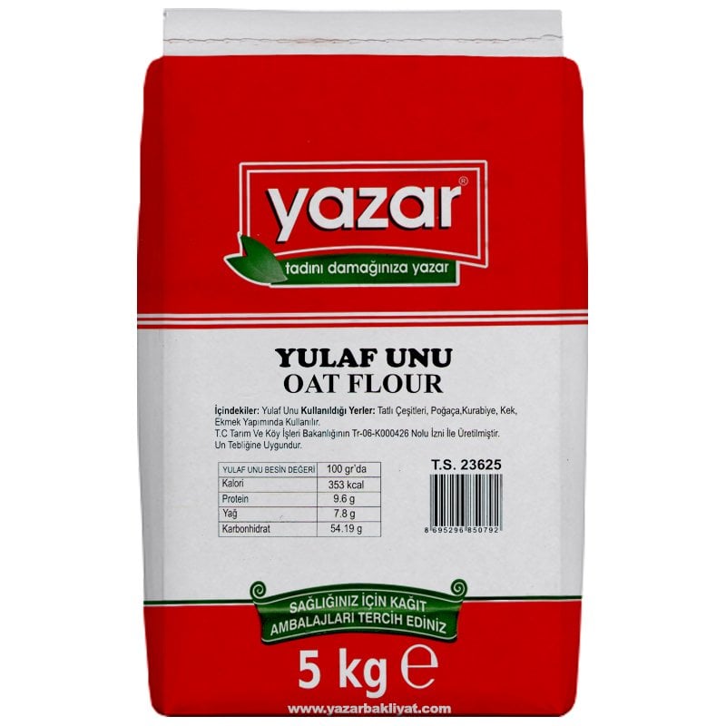 Yazar Yulaf Unu 5 Kg